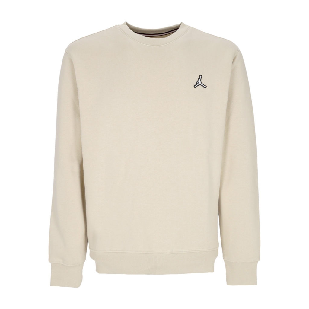 felpa girocollo uomo essential fleece crewneck RATTAN/WHITE