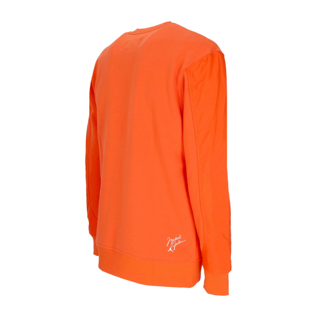 felpa girocollo uomo flight mvp graphic fleece crewneck RUSH ORANGE/WHITE