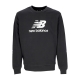 felpa leggera girocollo uomo essentials stacked logo french terry crewneck BLACK