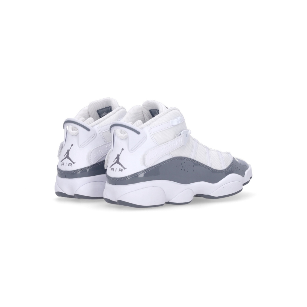 scarpa alta uomo jordan 6 rings WHITE/COOL GREY/WHITE