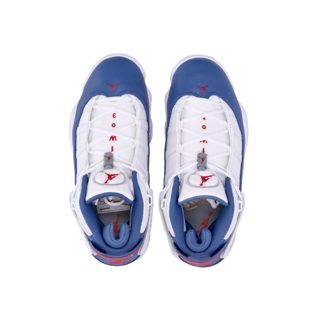 scarpa alta uomo jordan 6 rings WHITE/TRUE BLUE/UNIVERSITY RED