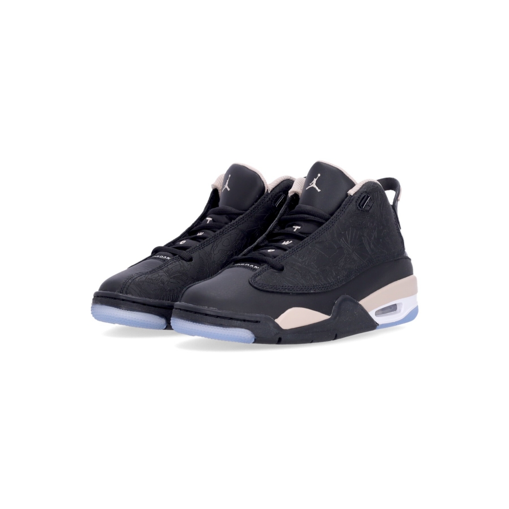 scarpa alta ragazzo air jordan dub zero gs BLACK/FOSSIL STONE/WHITE