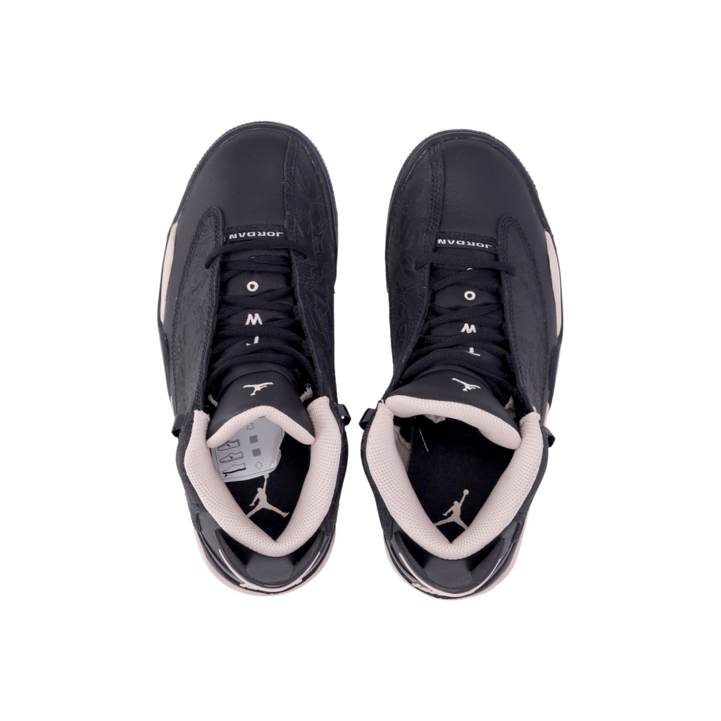 scarpa alta ragazzo air jordan dub zero gs BLACK/FOSSIL STONE/WHITE