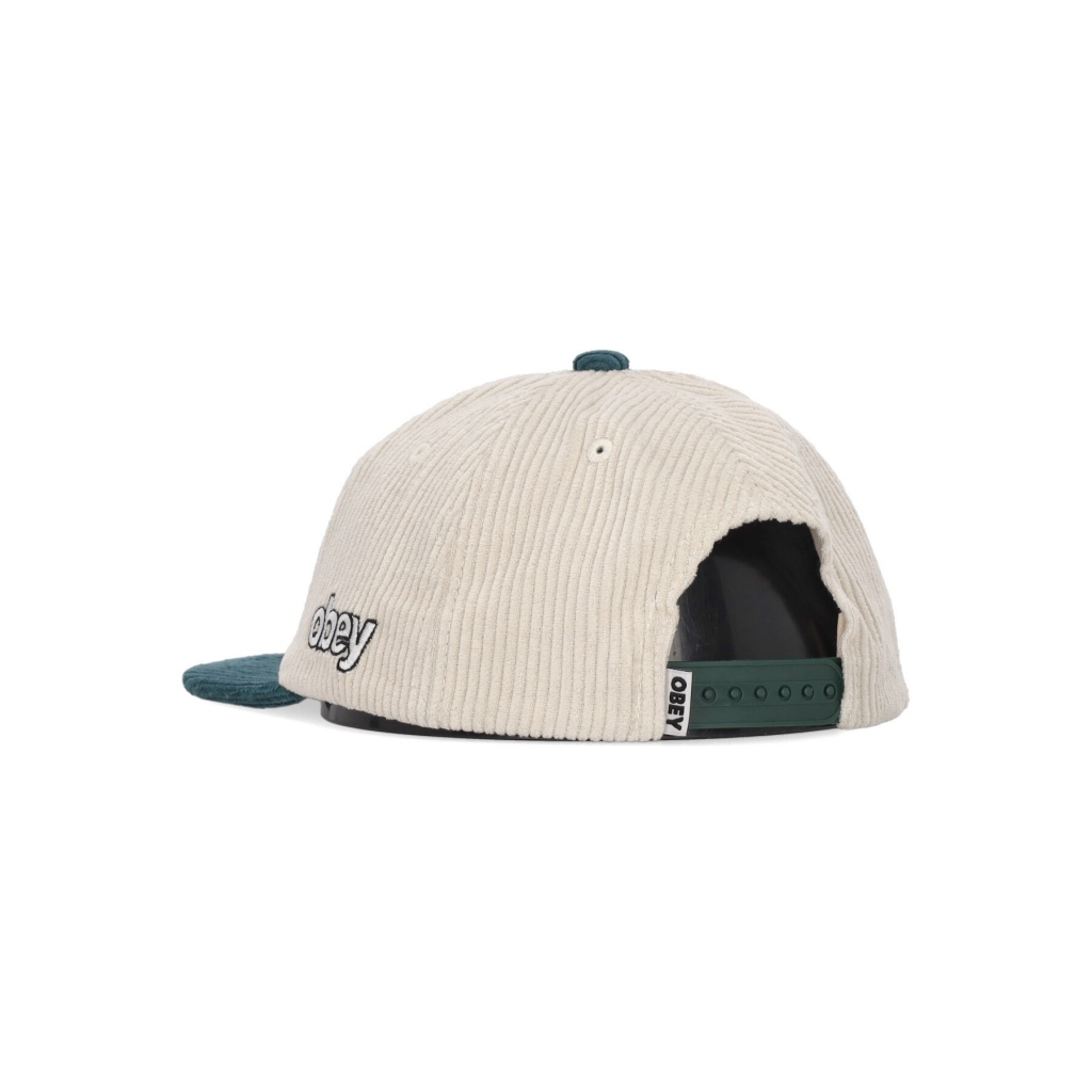 cappellino visiera piatta uomo peace paw 6 panel UNBLEACHED MULTI