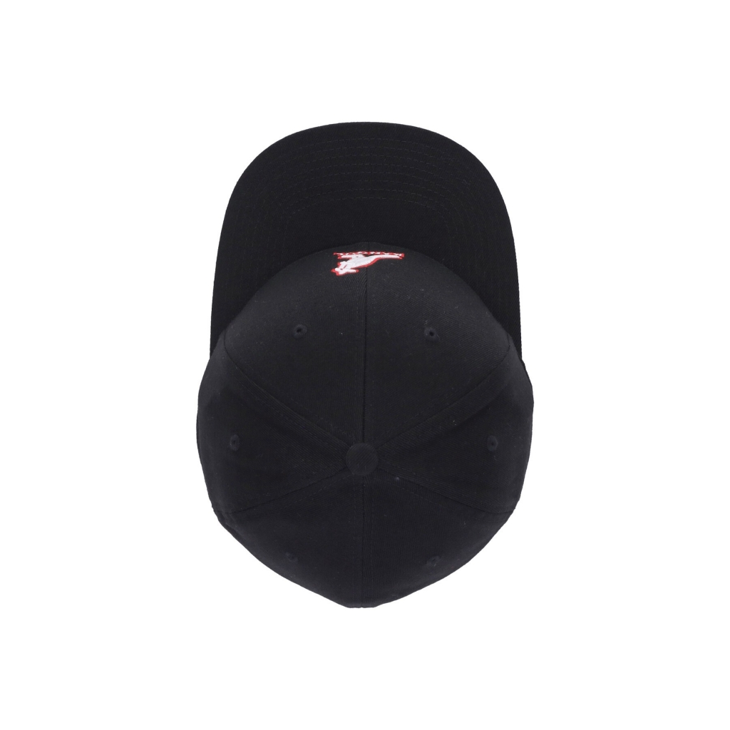 cappellino visiera curva uomo 3d wool flexfit BLACK