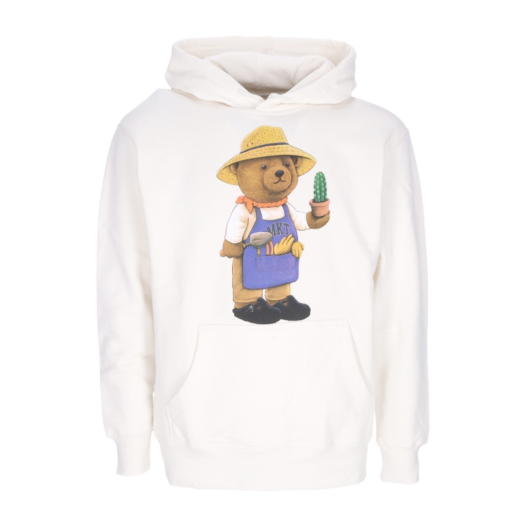 felpa leggera cappuccio uomo botanical bear hoodie CLOUD