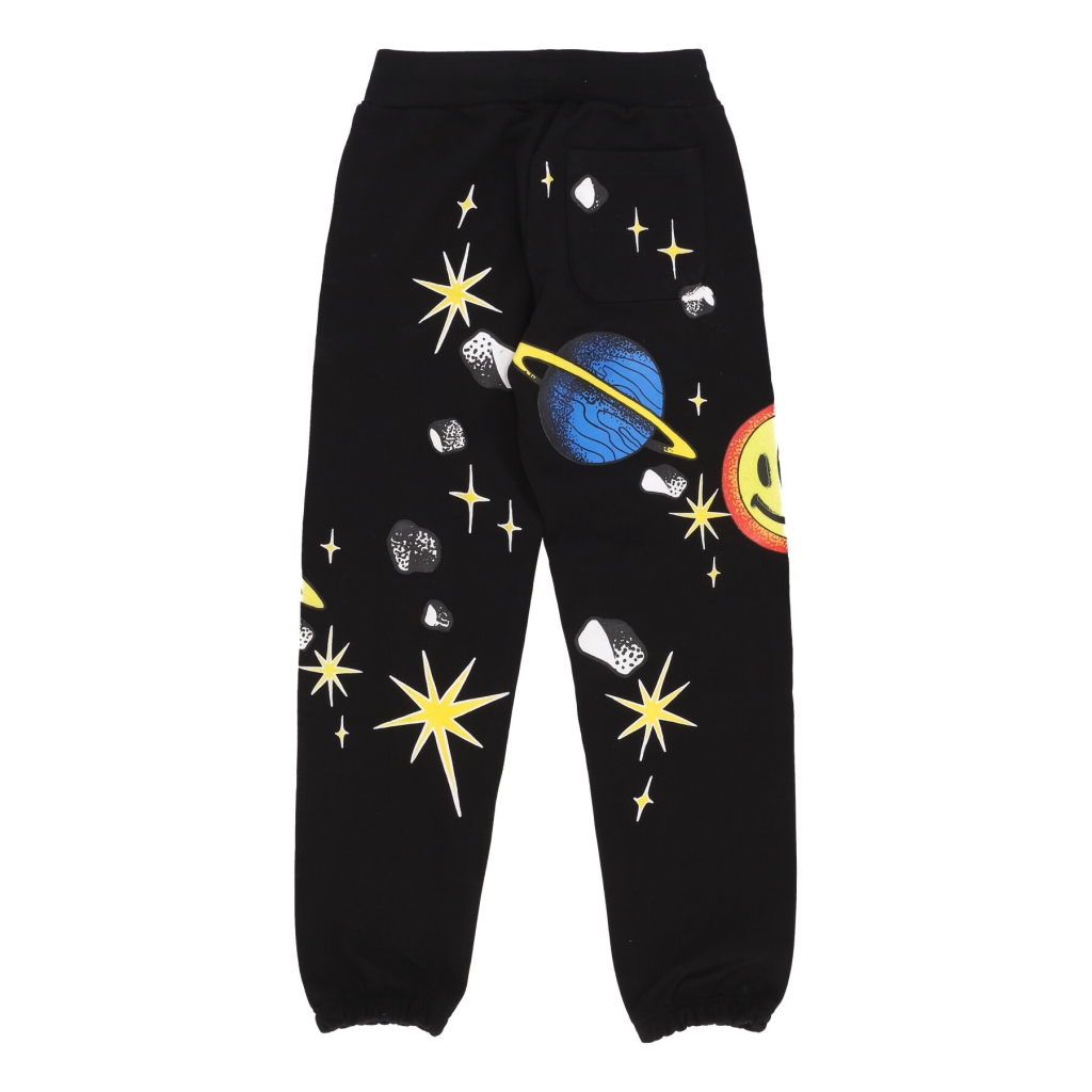 pantalone tuta felpato uomo smiley conflicted sweatpants BLACK