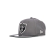 cappellino visiera piatta uomo nfl team side patch 950 lasrai STORM GRAY/BLACK