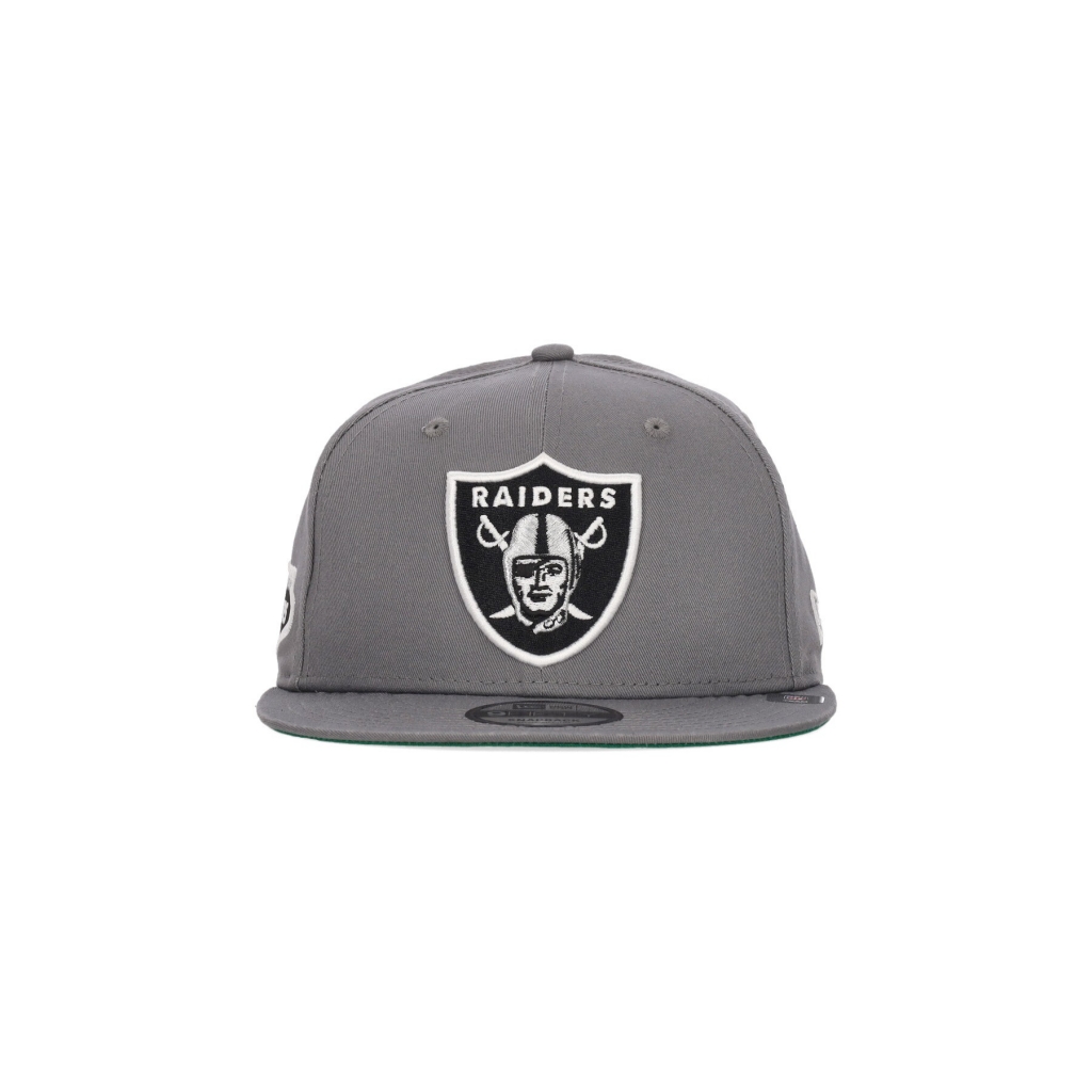 cappellino visiera piatta uomo nfl team side patch 950 lasrai STORM GRAY/BLACK