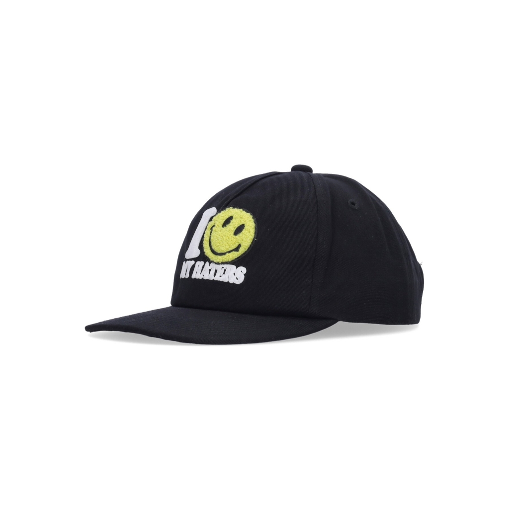 cappellino visiera piatta uomo smiley haters 5-panel hat VINTAGE BLACK