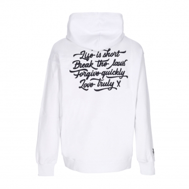 felpa leggera cappuccio uomo bandits hoodie WHITE