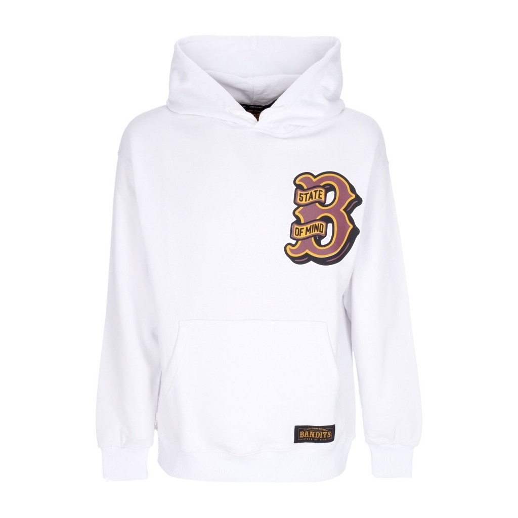 felpa leggera cappuccio uomo b-andits hoodie WHITE