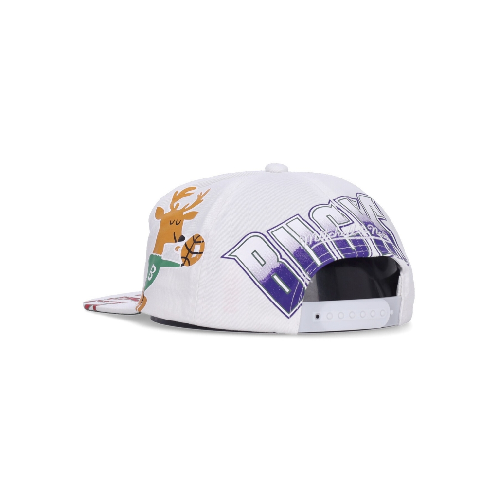 cappellino visiera piatta uomo nba in your face deadstock hwc milbuc WHITE