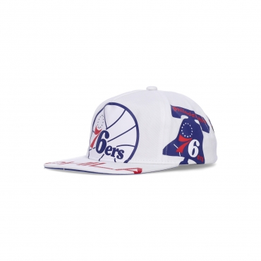 cappellino visiera piatta uomo nba in your face deadstock hwc phi76e WHITE