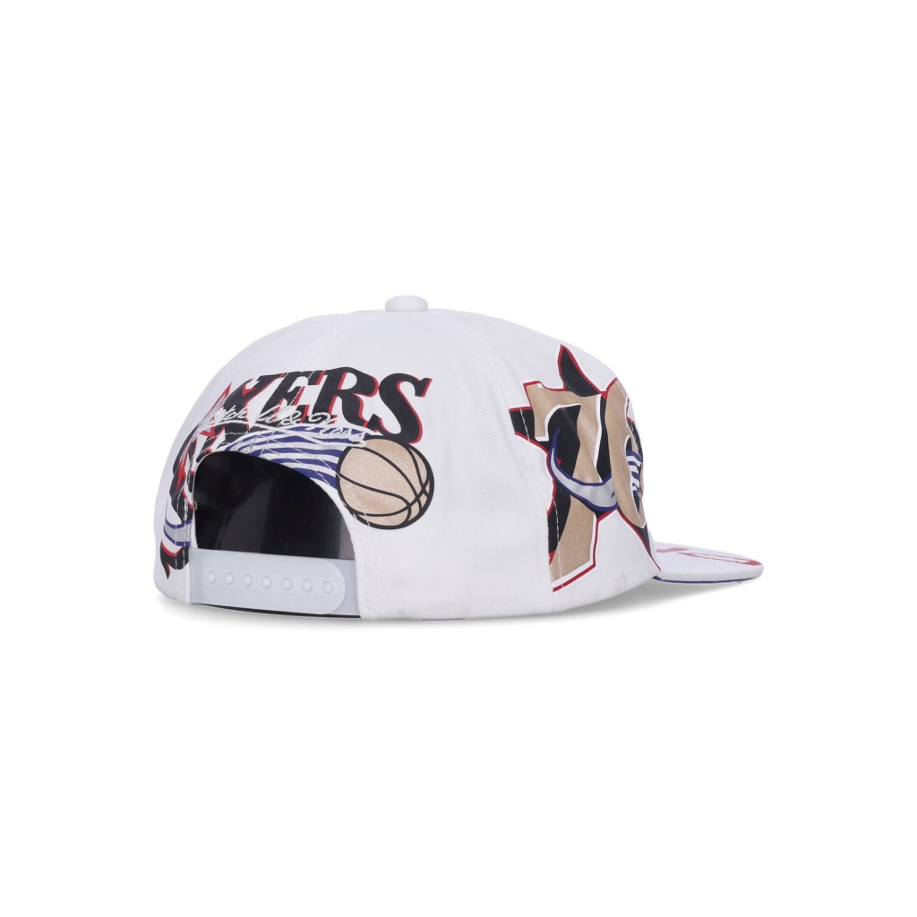 cappellino visiera piatta uomo nba in your face deadstock hwc phi76e WHITE