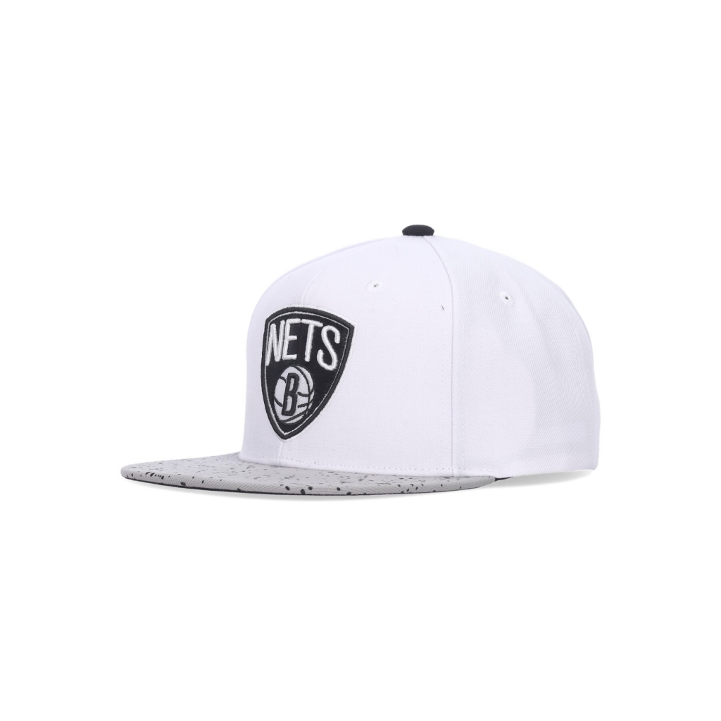 cappellino visiera piatta uomo nba cement top snapback bronet WHITE/SILVER