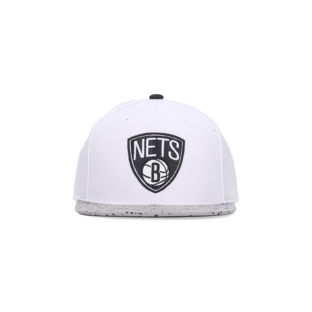 cappellino visiera piatta uomo nba cement top snapback bronet WHITE/SILVER