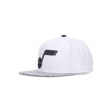 cappellino visiera piatta uomo nba cement top snapback utajaz WHITE/SILVER