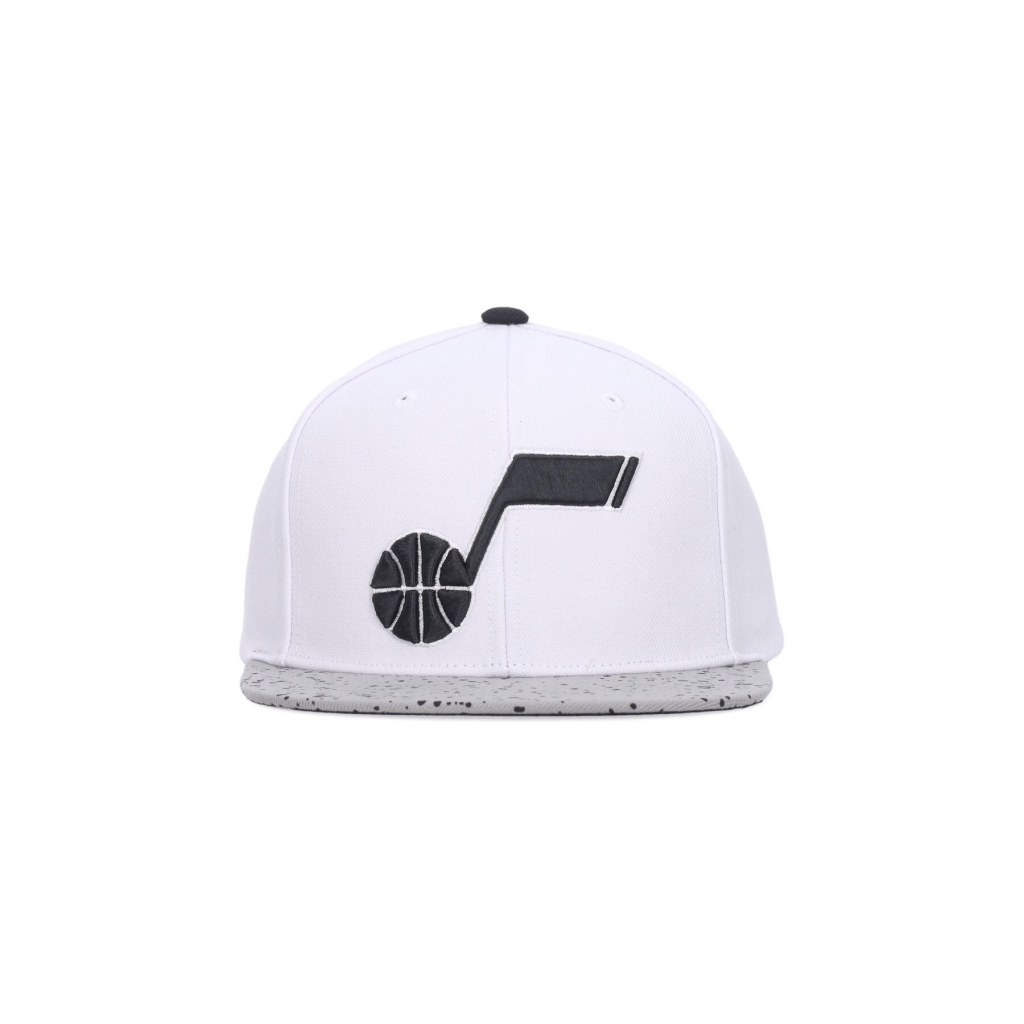 cappellino visiera piatta uomo nba cement top snapback utajaz WHITE/SILVER