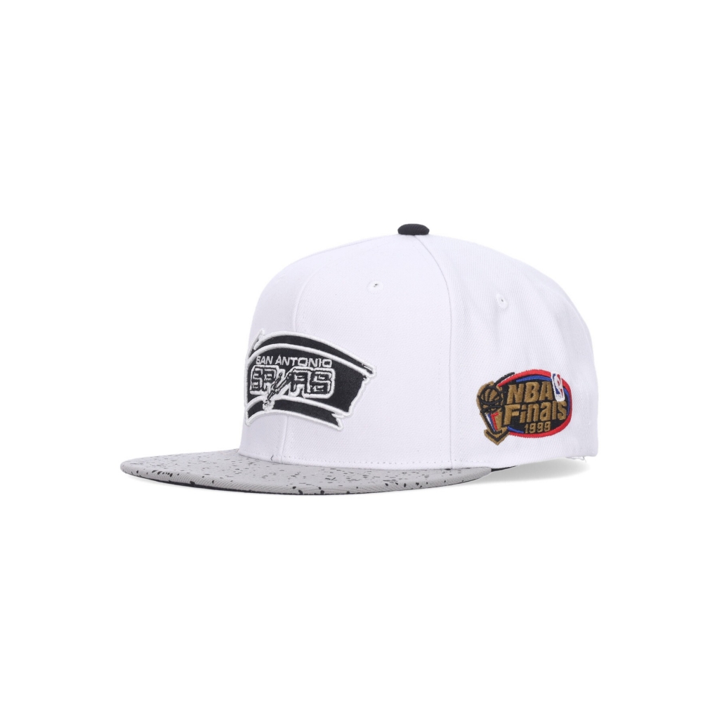 cappellino visiera piatta uomo nba cement top snapback saaspu WHITE/SILVER