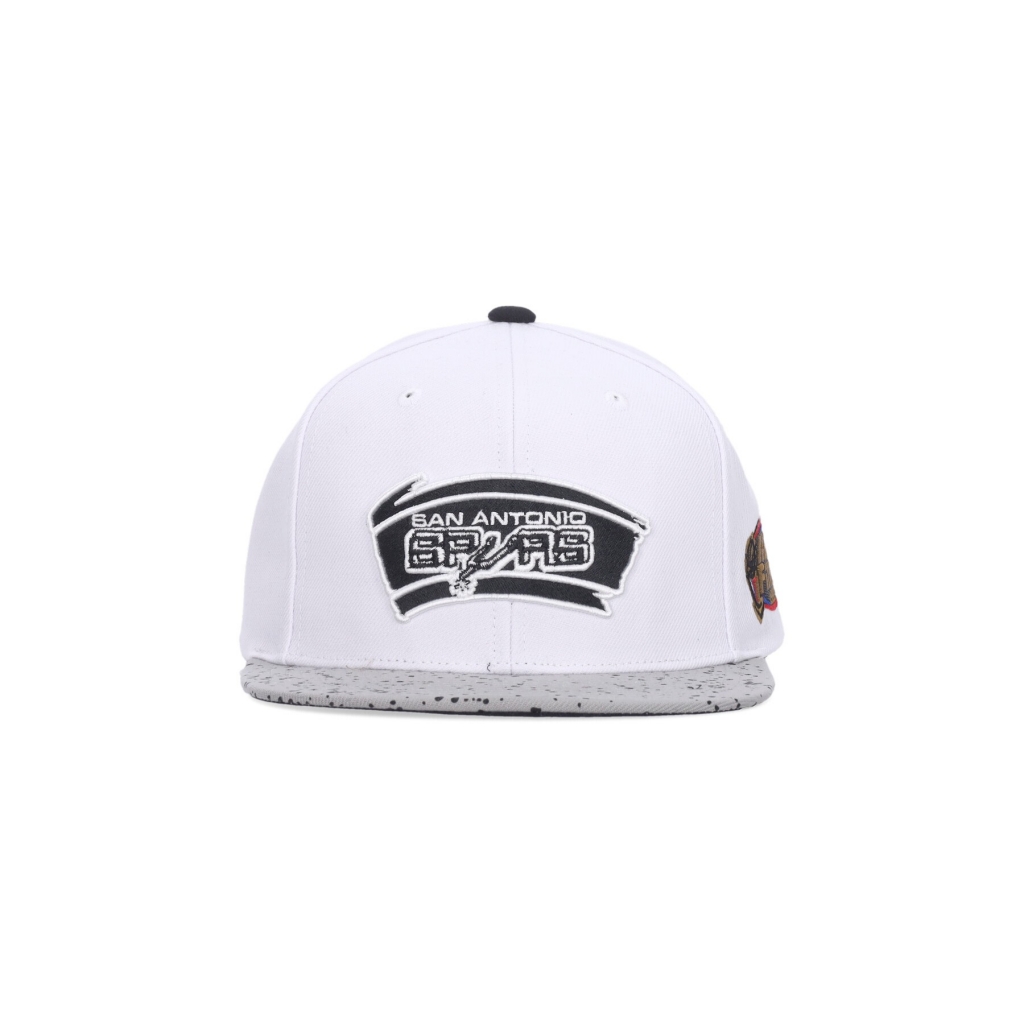 cappellino visiera piatta uomo nba cement top snapback saaspu WHITE/SILVER