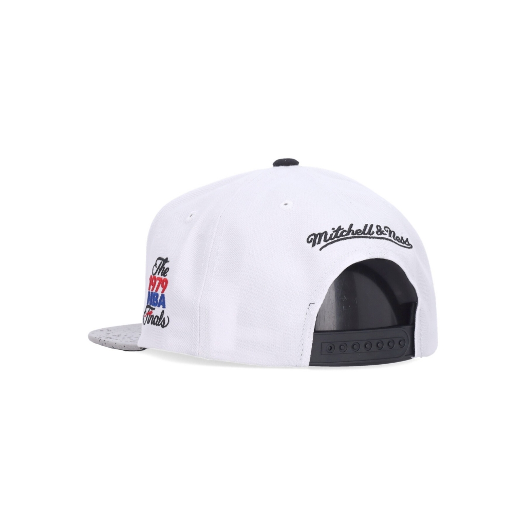 cappellino visiera piatta uomo nba cement top snapback seasup WHITE/SILVER