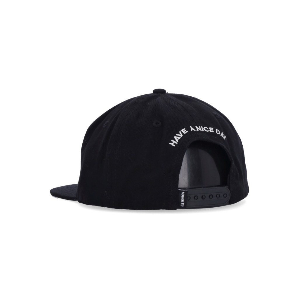 cappellino visiera piatta uomo dark web hat BLACK