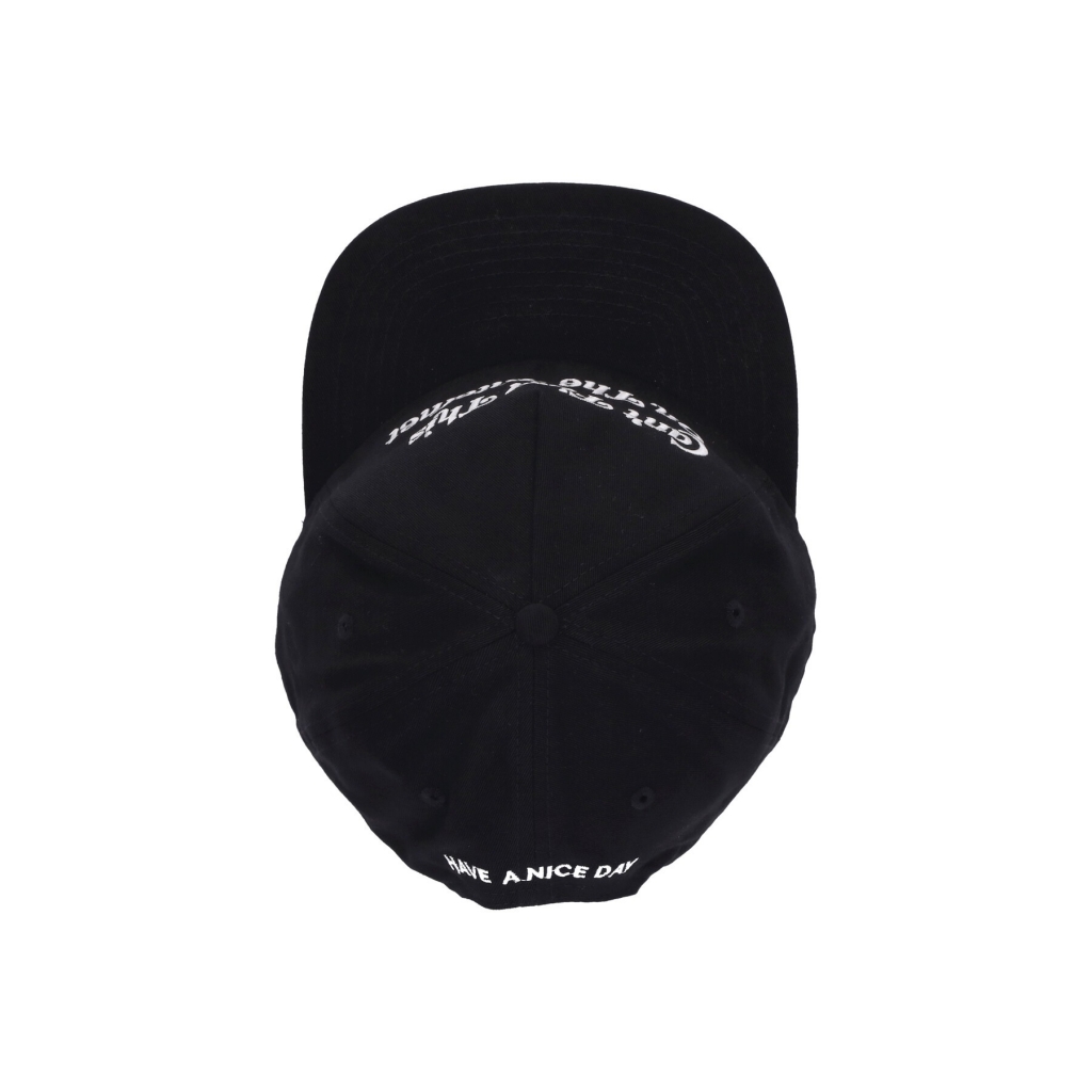 cappellino visiera piatta uomo dark web hat BLACK