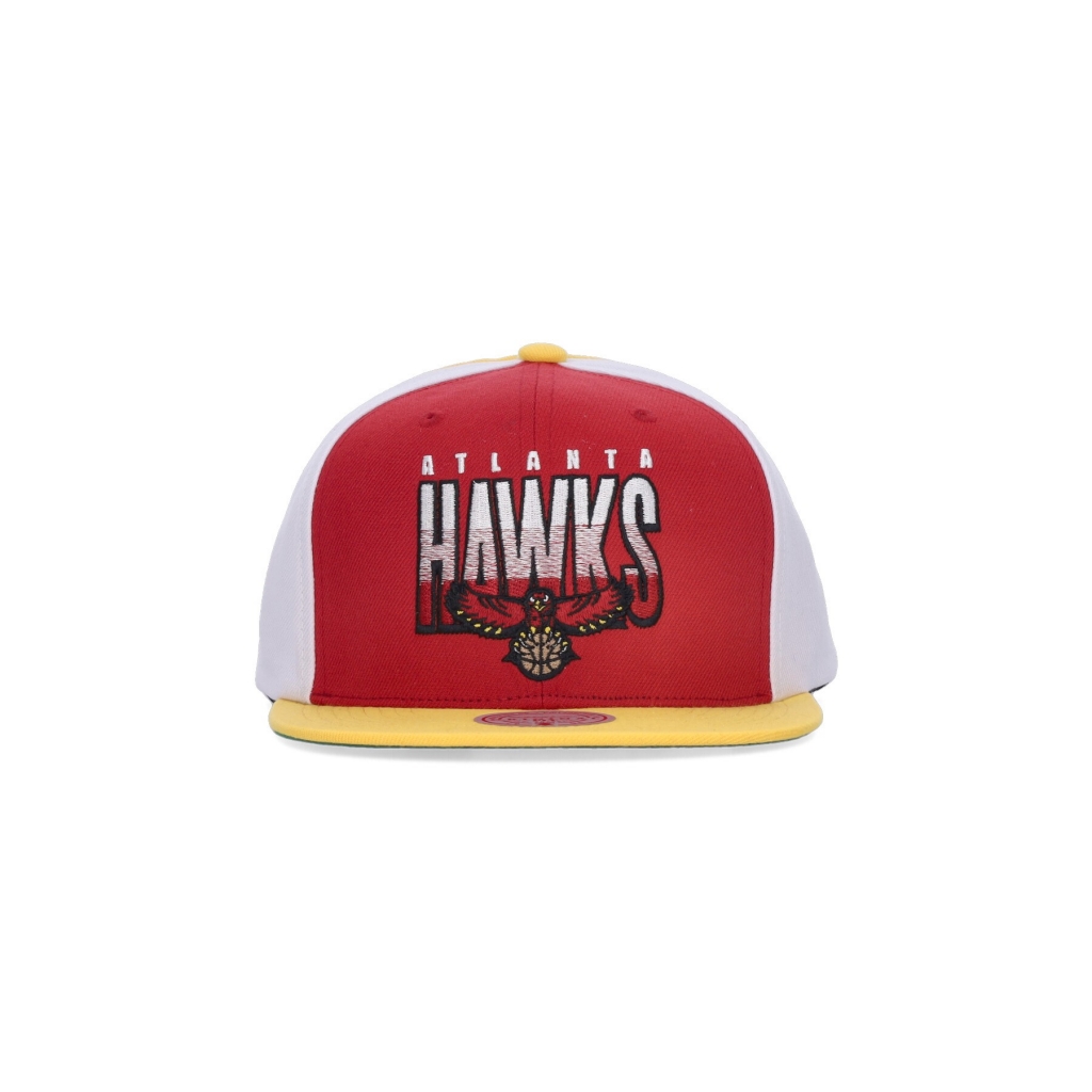 cappellino visiera piatta uomo nba billboard 2 snapback hwc atlhaw RED/YELLOW