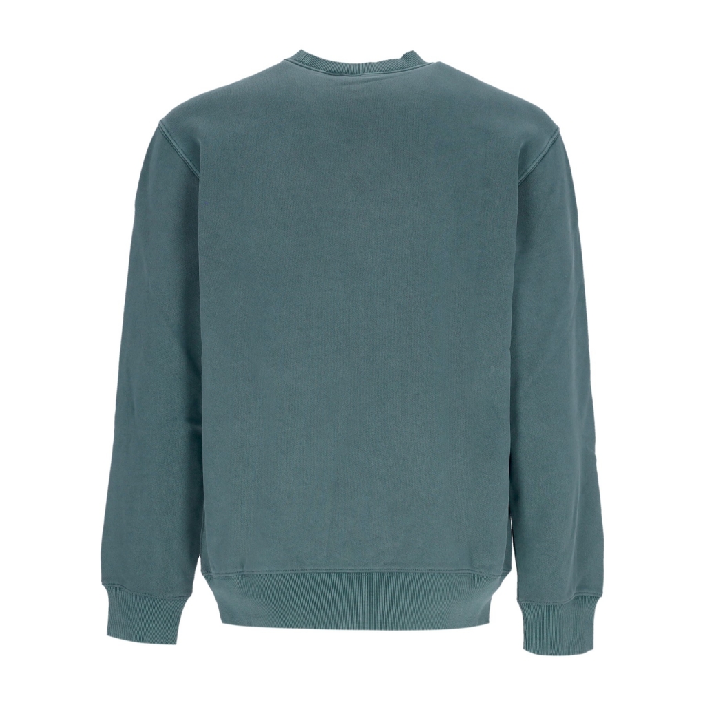 felpa leggera girocollo uomo duster crewneck DISCOVERY GREEN GARMENT DYED