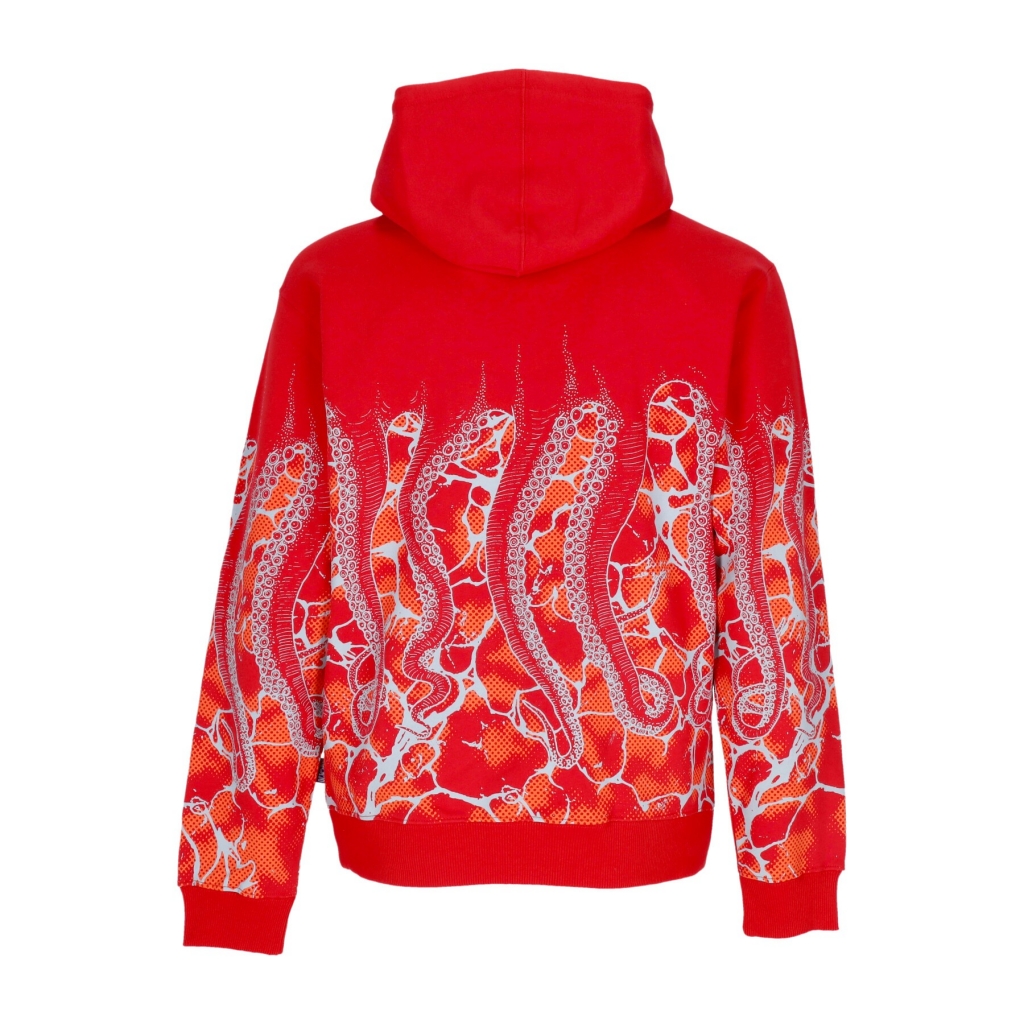 felpa leggera cappuccio uomo marble hoodie RED