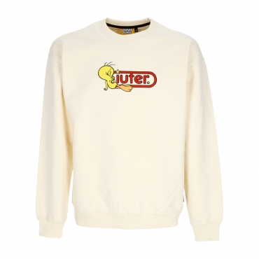 felpa leggera girocollo uomo cute crewneck x looney tunes CREAM