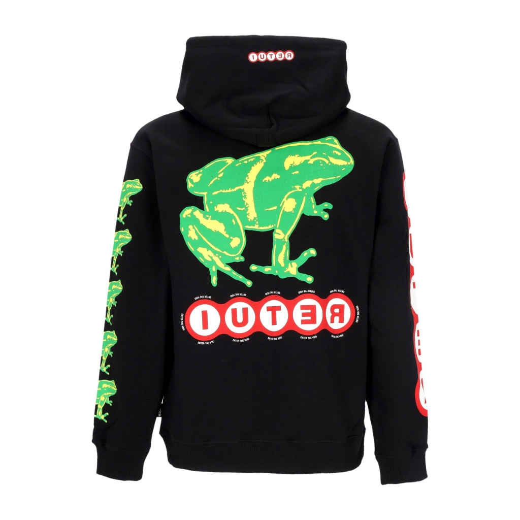 felpa leggera cappuccio uomo poison hoodie BLACK