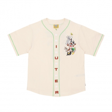 casacca bottoni uomo looney tunes baseball shirt CREAM