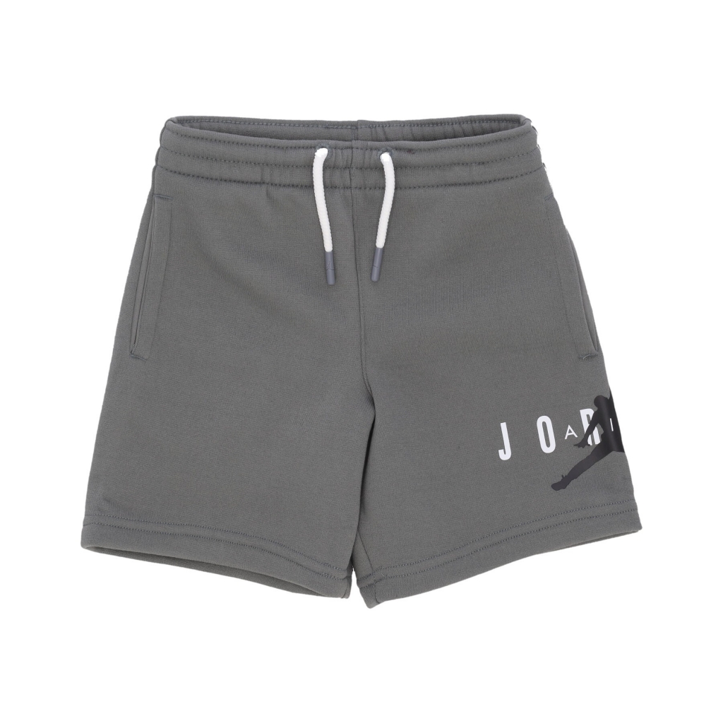 pantalone corto tuta felpato bambino jumpman sustainable short SMOKE GREY