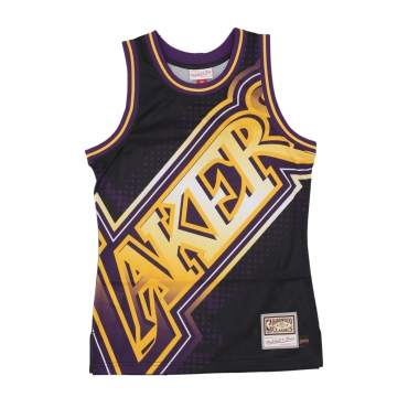 canotta tipo basket uomo nba big face 70 fashion tank loslak BLACK