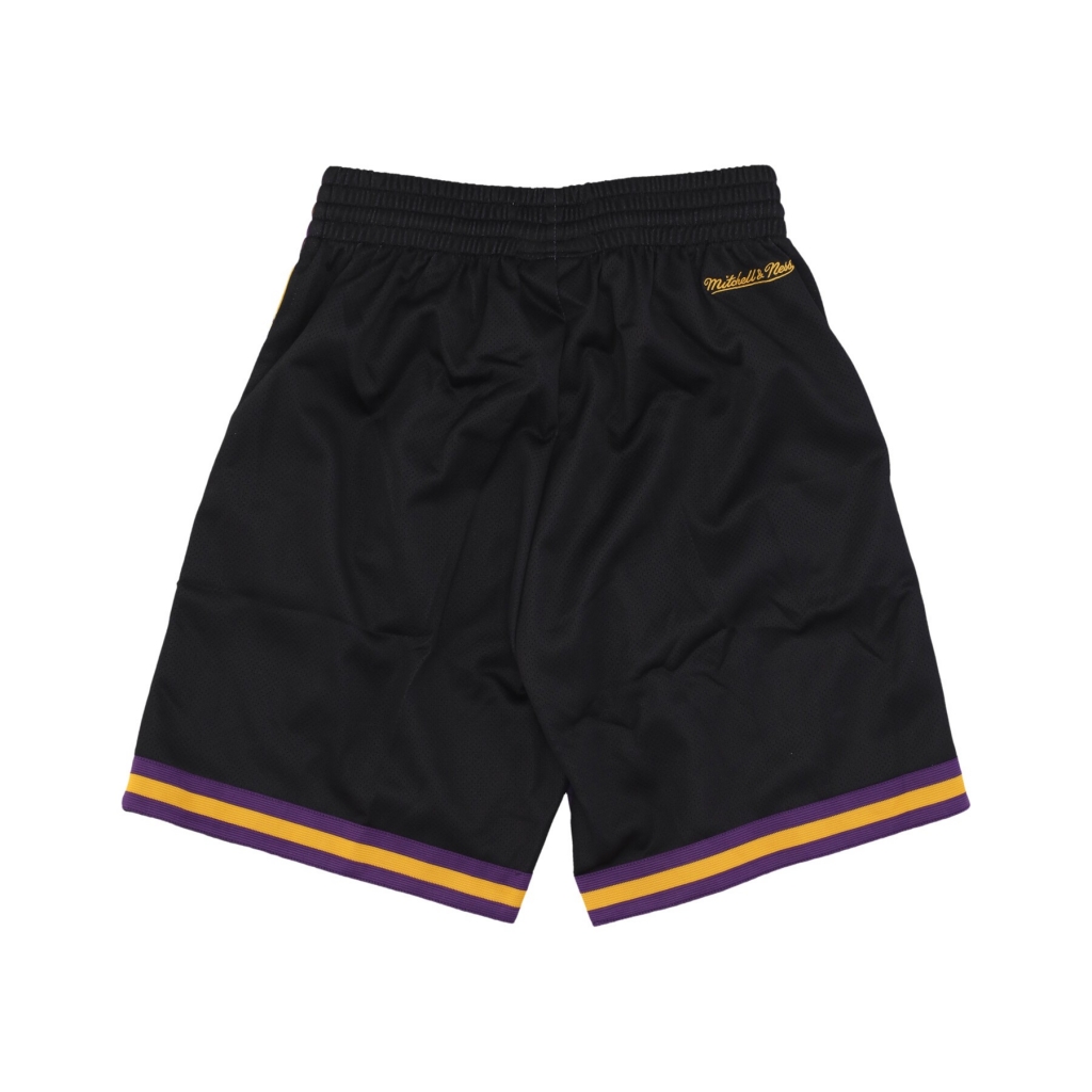 pantaloncino basket uomo nba big face 70 fashion short loslak BLACK