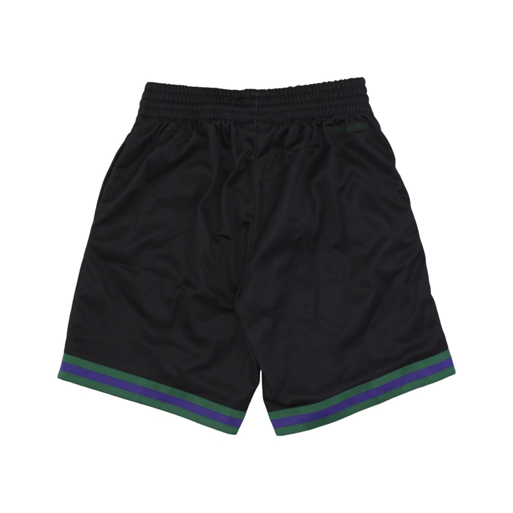 pantaloncino basket uomo nba big face 70 fashion short milbuc BLACK