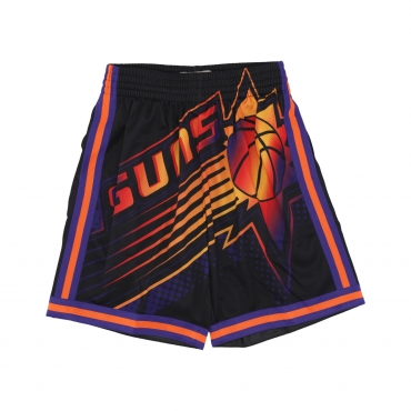 pantaloncino basket uomo nba big face 70 fashion short phosun BLACK