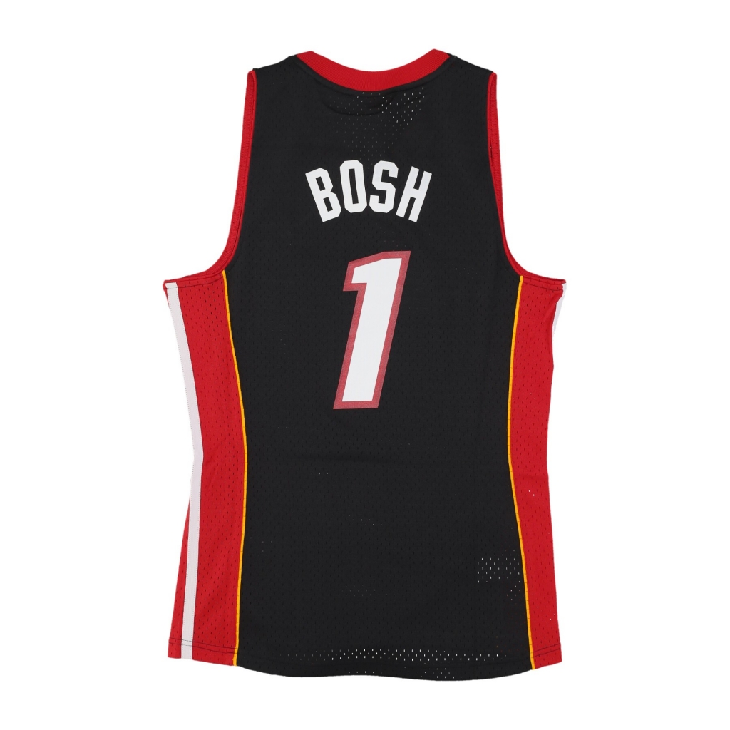 canotta basket uomo nba black jersey 2012 no 1 chris bosh miahea