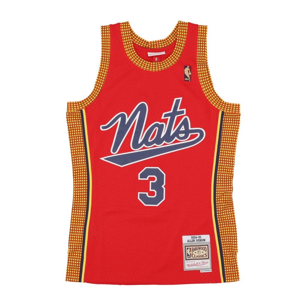 canotta basket uomo nba hwc jersey 2004 no 3 allen iverson phi76e RED