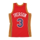 canotta basket uomo nba hwc jersey 2004 no 3 allen iverson phi76e RED