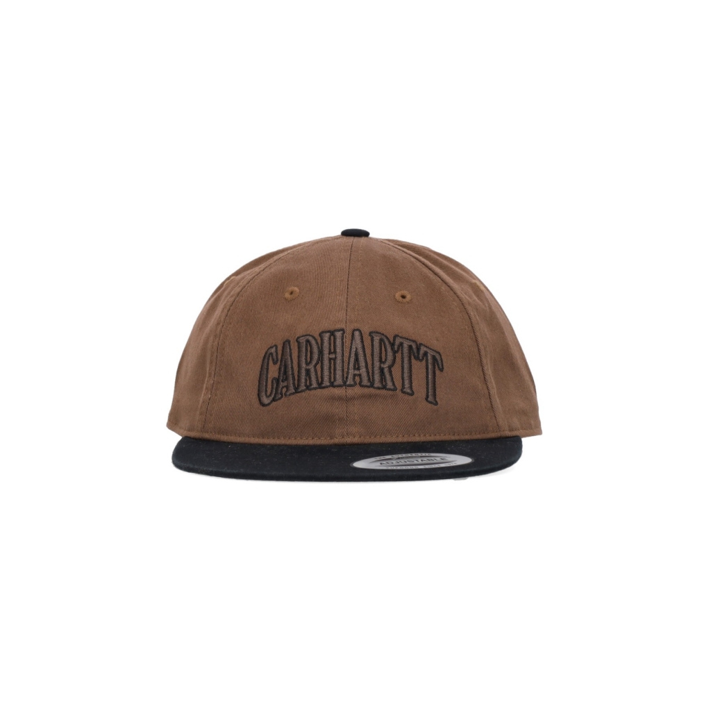 cappellino visiera piatta uomo preston cap DEEP H BROWN/BLACK