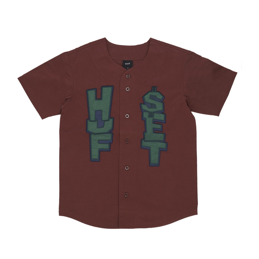 casacca bottoni uomo team baseball jersey EGGPLANT