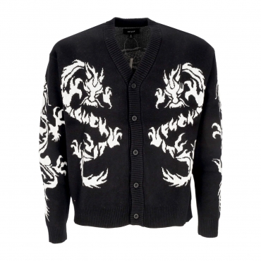 cardigan uomo twin dragon cardigan BLACK