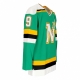 casacca hockey uomo nhl dark jersey 1989 no 9 modano minsta GREEN