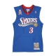 canotta basket uomo nba alternate jersey 2001 no 3 allen iverson phi76e ROYAL