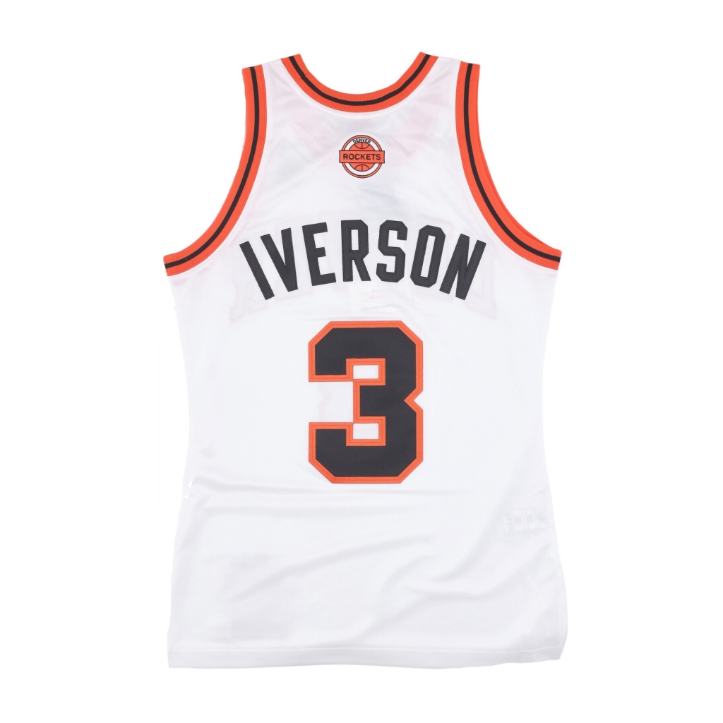 canotta basket uomo nba hwc jersey 2006 no 3 allen iverson dennug WHITE