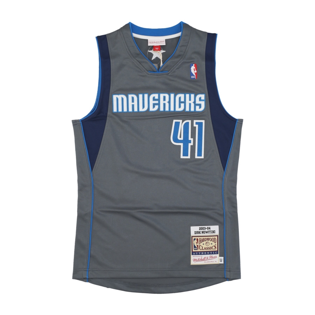 canotta basket uomo nba alternate jersey 2003 no 41 dirk nowitzki dalmav GREY