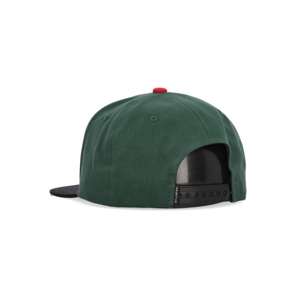 cappellino visiera piatta uomo collegiate arch snapback GREEN